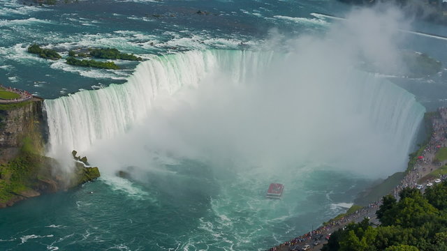 Niagara Falls view from Skylon Tower. Canada