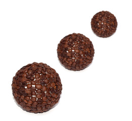 Coffee ball isolated on white