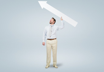 Businessman with arrow
