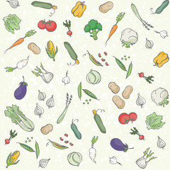Veggies seamless pattern