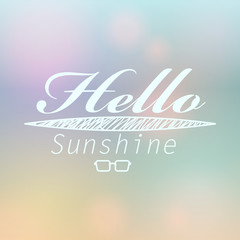 Obraz premium Colorful blurred hipster summer background with text