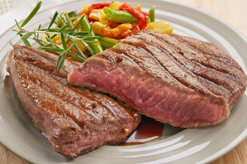 grilled beef steak