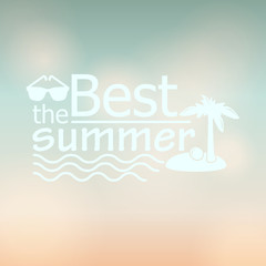 Fototapeta na wymiar Colorful blurred hipster summer background with text