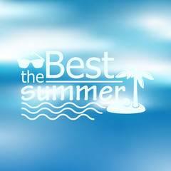 Colorful blurred hipster summer background with text