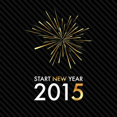 Silvester 2015 - Golden Fireworks - Start new year