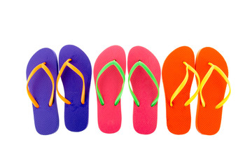 Colorful flip flops