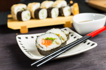 Japanese seafood sushi