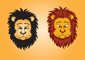 Lion Head Cartoon