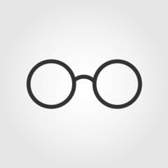 glasses icon, flat design