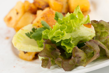 frischer Salat im Detail