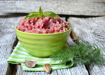 Ground meat.
