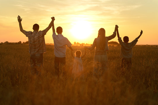 Family In Field