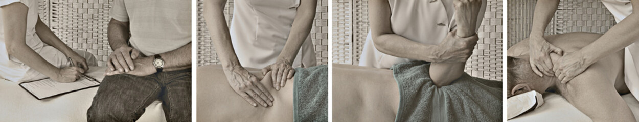 Vintage Style Massage Website Banner