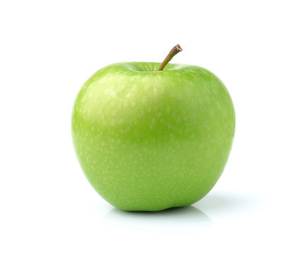Fototapeta green apple isolated on white background