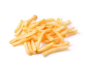 French fries isolated on white background