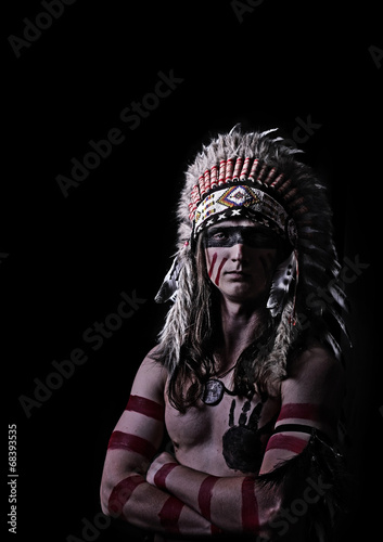 "American Indian in war paint" Stock photo and royalty-free images on