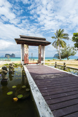 Beautiful resort entrance. Krabi, Thailand