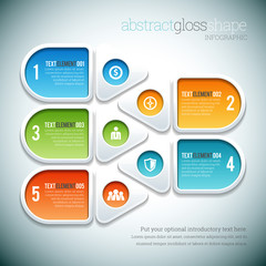 Abstract Gloss Shape Infographic