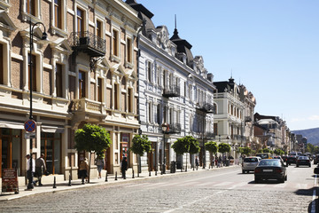 Fototapeta na wymiar Agmashenebeli Avenue in Tbilisi. Georgia