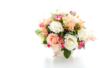 Bouquet flowers isolated on white