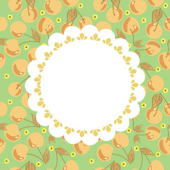 card with berry pattern