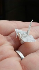 Tiny oragami crane
