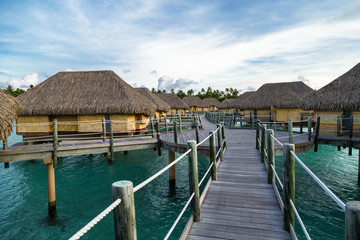 Luxury overwater villas