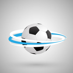 soccer ball with argentina color ring