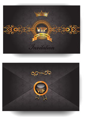 Elegant VIP invitation envelope with pattern