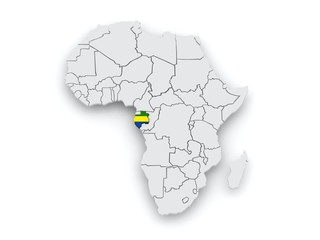 Map of worlds. Gabon.