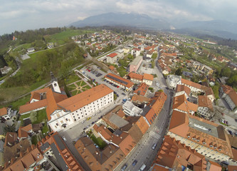 Fototapeta na wymiar Aerial view on Kamnik in Slovenia