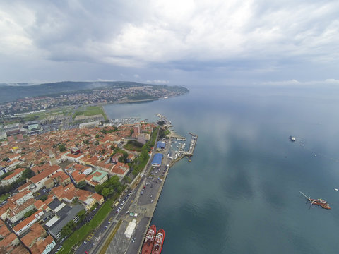 Aerial view on Koper port