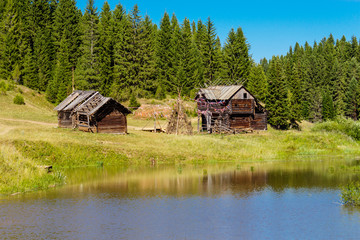 wooden houses