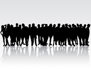 Group of people silhouettes