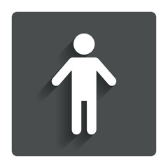 Human male sign icon. Person symbol.