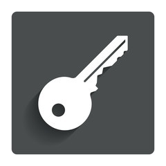 Key sign icon. Unlock tool symbol.