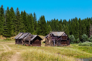 wooden houses