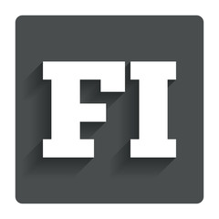 Obraz premium Finnish language sign icon. FI translation.