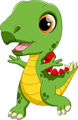 Cute baby dinosaur cartoon
