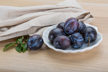 Ripe fresh plum