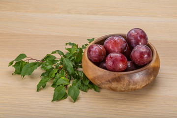 Fresh plums