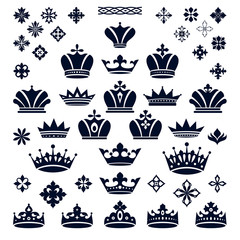 set of crowns and decorative elements © Tiax