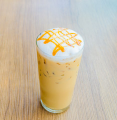 Iced caramel coffee