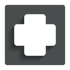 Medical cross sign icon. Diagnostics symbol.