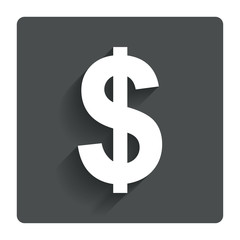 Dollar sign icon. USD currency symbol.