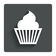 Muffin sign icon. Cupcake symbol.