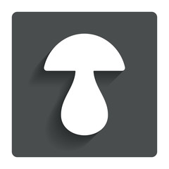 Mushroom sign icon. Boletus mushroom symbol.