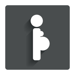 Pregnant sign icon. Pregnancy symbol.