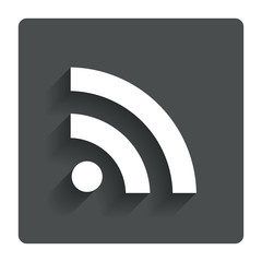 RSS sign icon. RSS feed symbol.