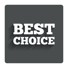 Best choice sign icon. Special offer symbol.